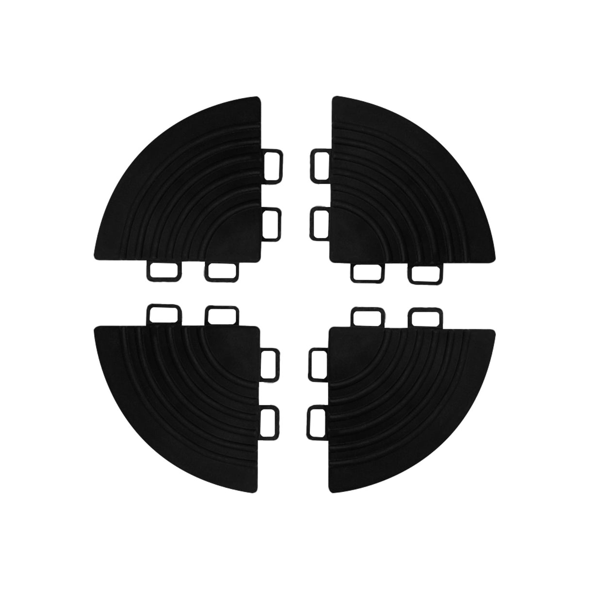 Carrelage de Sol Ventilé Pour Garage x225 Avec Bordure (Noir)