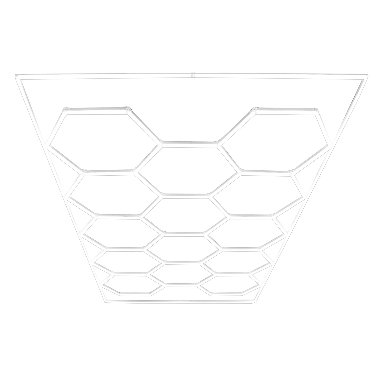 Lampes Hexagones & Carrelage de Sol Ventilé Pour Garage Avec Bordure (x165 Noir x60 Bleu)