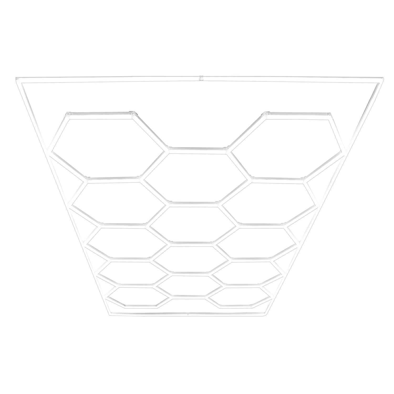 Lampes Hexagones & Carrelage de Sol Ventilé Pour Garage Avec Bordure (x165 Noir x60 Bleu)
