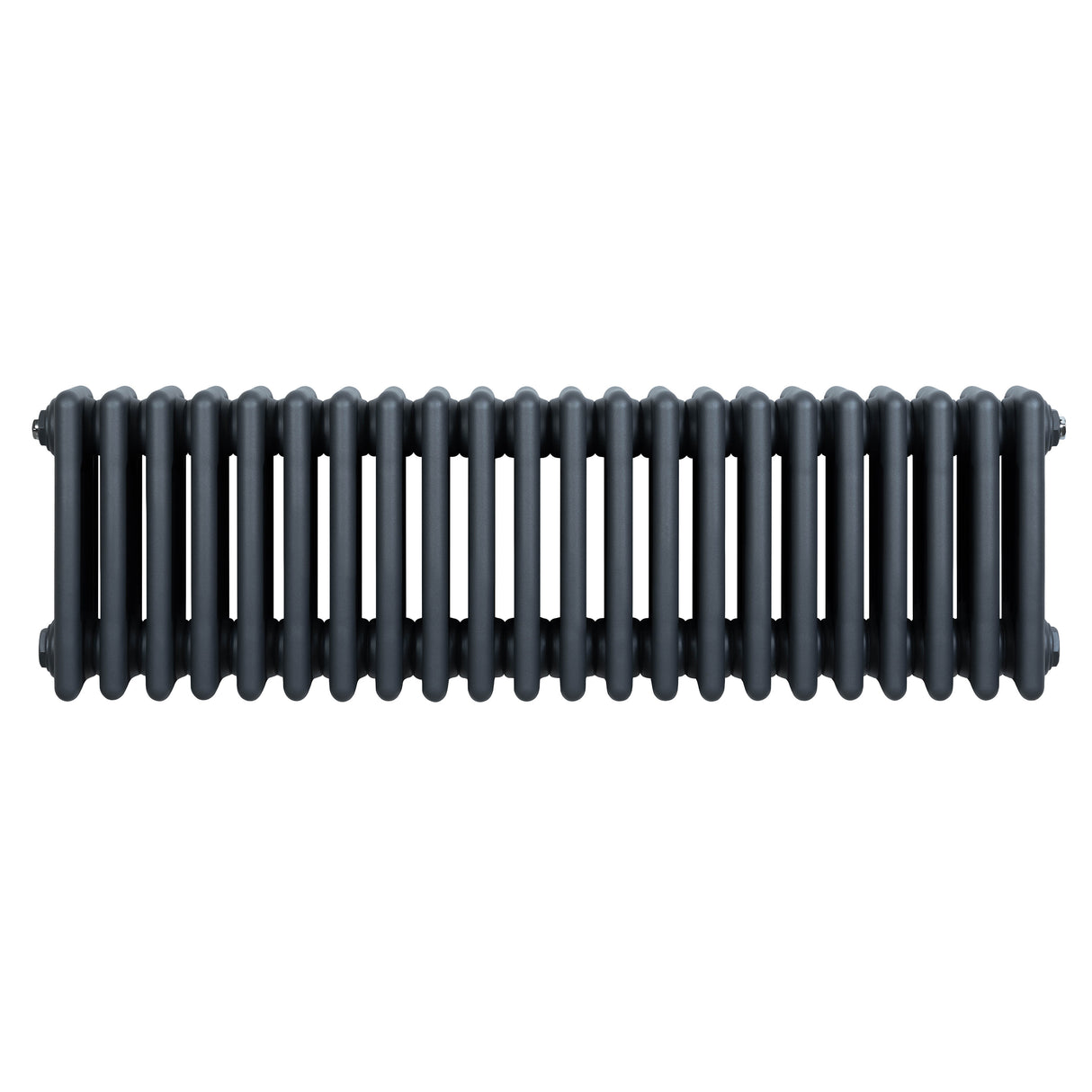 Radiateur traditionnel à 4 colonnes, gris anthracite, avec une finition lisse et des lignes épurées, idéal pour un intérieur moderne