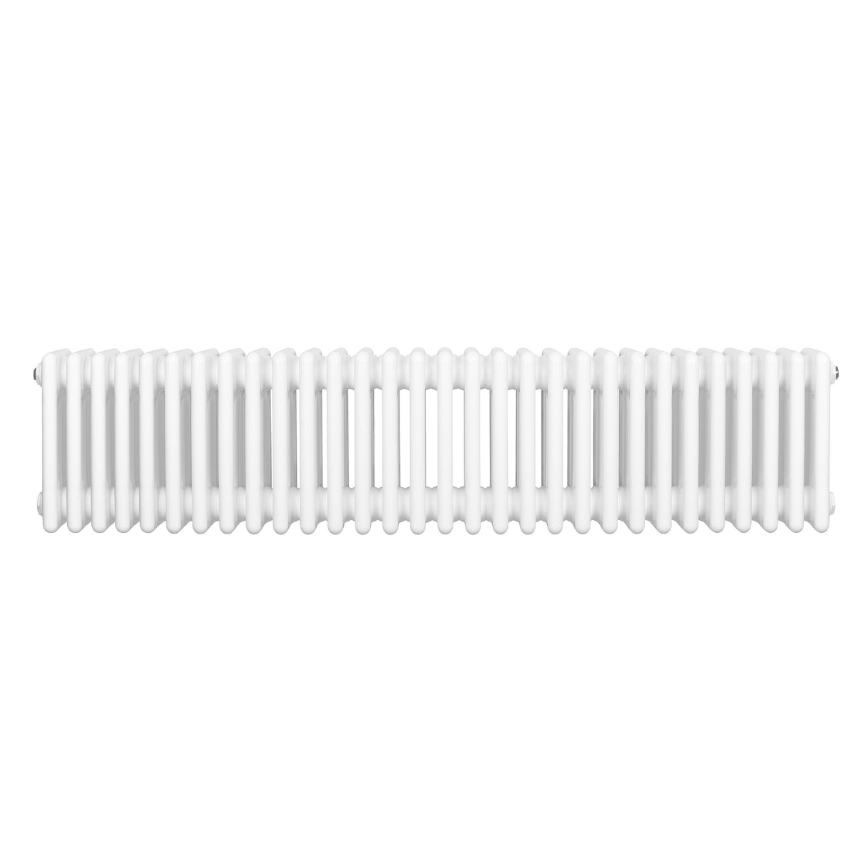 Radiateur traditionnel à 4 colonnes, 300 x 1370 mm, finition blanche lisse, design élégant et moderne, idéal pour le chauffage intérieur