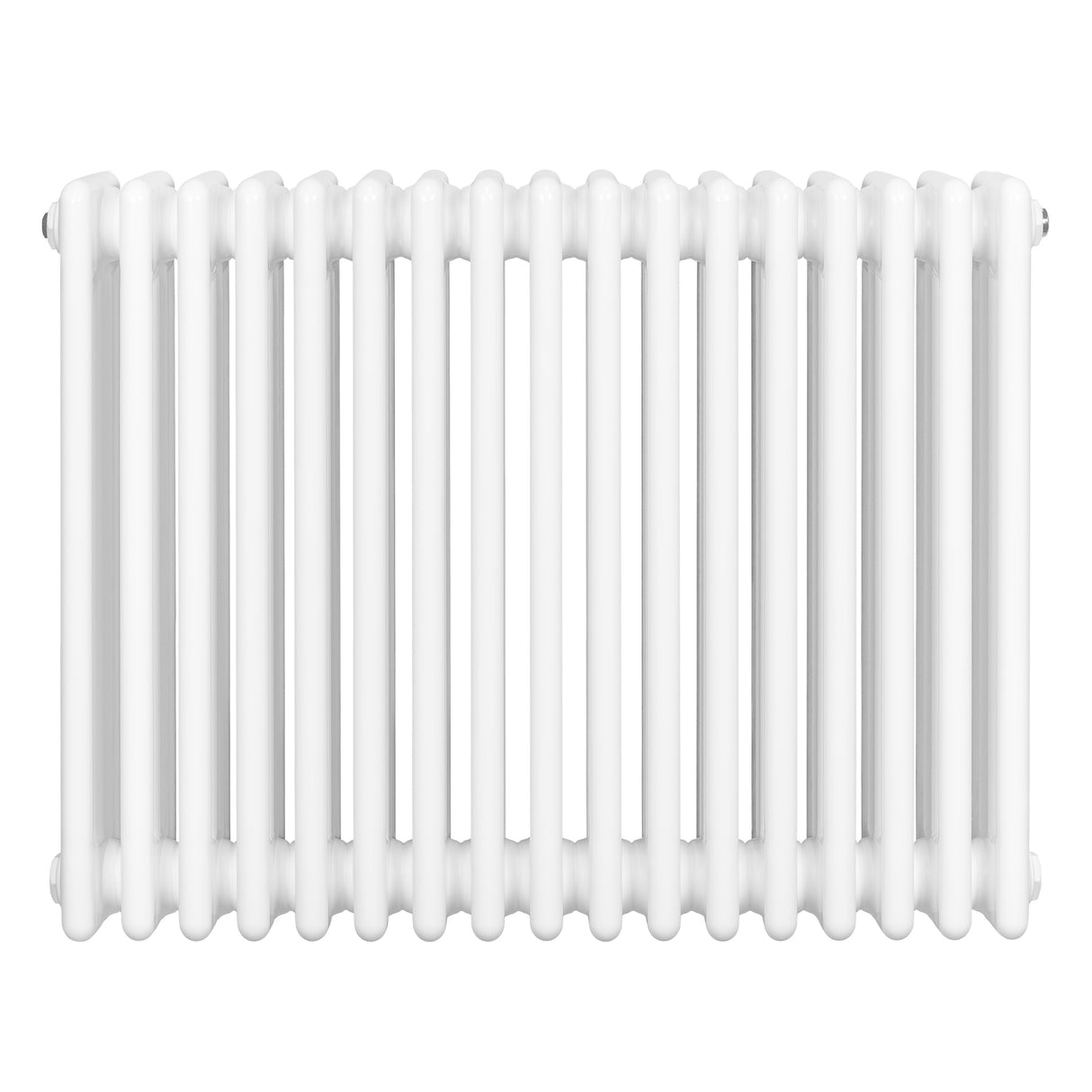 Radiateur traditionnel à 4 colonnes, finition blanche lisse, dimensions 600 x 785 mm, design élégant et classique, idéal pour le chauffage intérieur