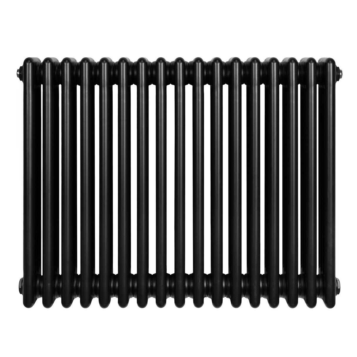 Radiateur traditionnel noir à 4 colonnes, 600 x 785 mm, avec une finition lisse et des lignes élégantes pour un style classique
