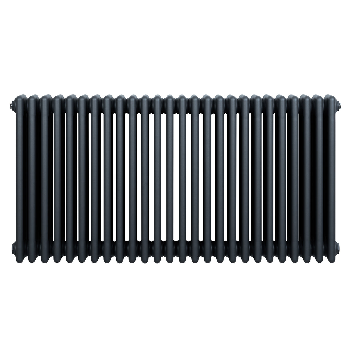 Radiateur traditionnel à 4 colonnes, couleur gris anthracite, finition lisse, design élégant et moderne, dimensions 600 x 1190 mm