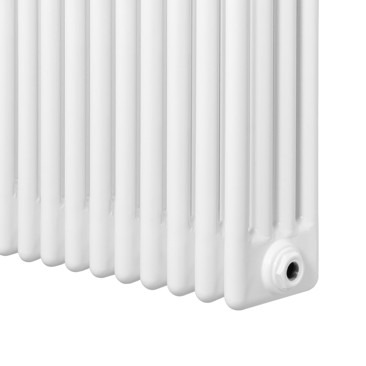 Radiateur traditionnel à 4 colonnes, finition blanche lisse, dimensions 1800 x 200 mm, design élégant et fonctionnel pour un chauffage efficace