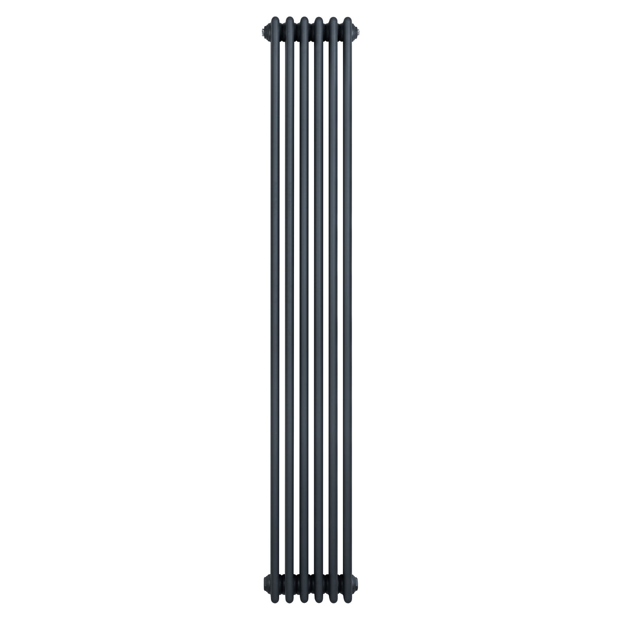 Radiateur traditionnel à 4 colonnes en gris anthracite, finition lisse, design vertical élégant, dimensions 1800 x 290 mm