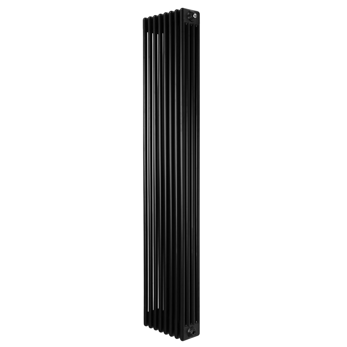 Radiateur traditionnel à 4 colonnes, 1800 x 380 mm, finition noire mate, design élégant et moderne, idéal pour un intérieur contemporain