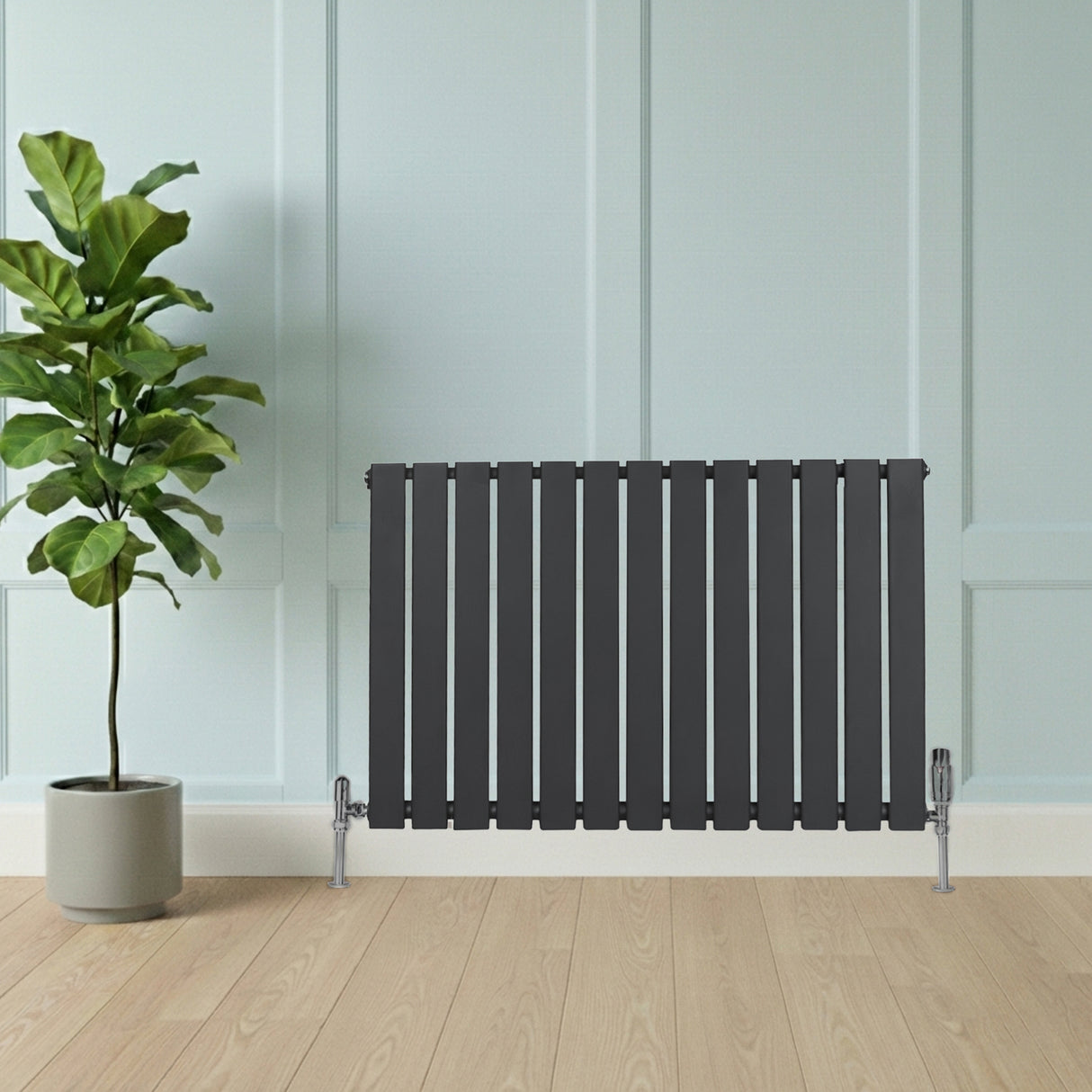 Radiateur Plat à 1 Panneau - 600 x 910 mm - Gris Anthracite