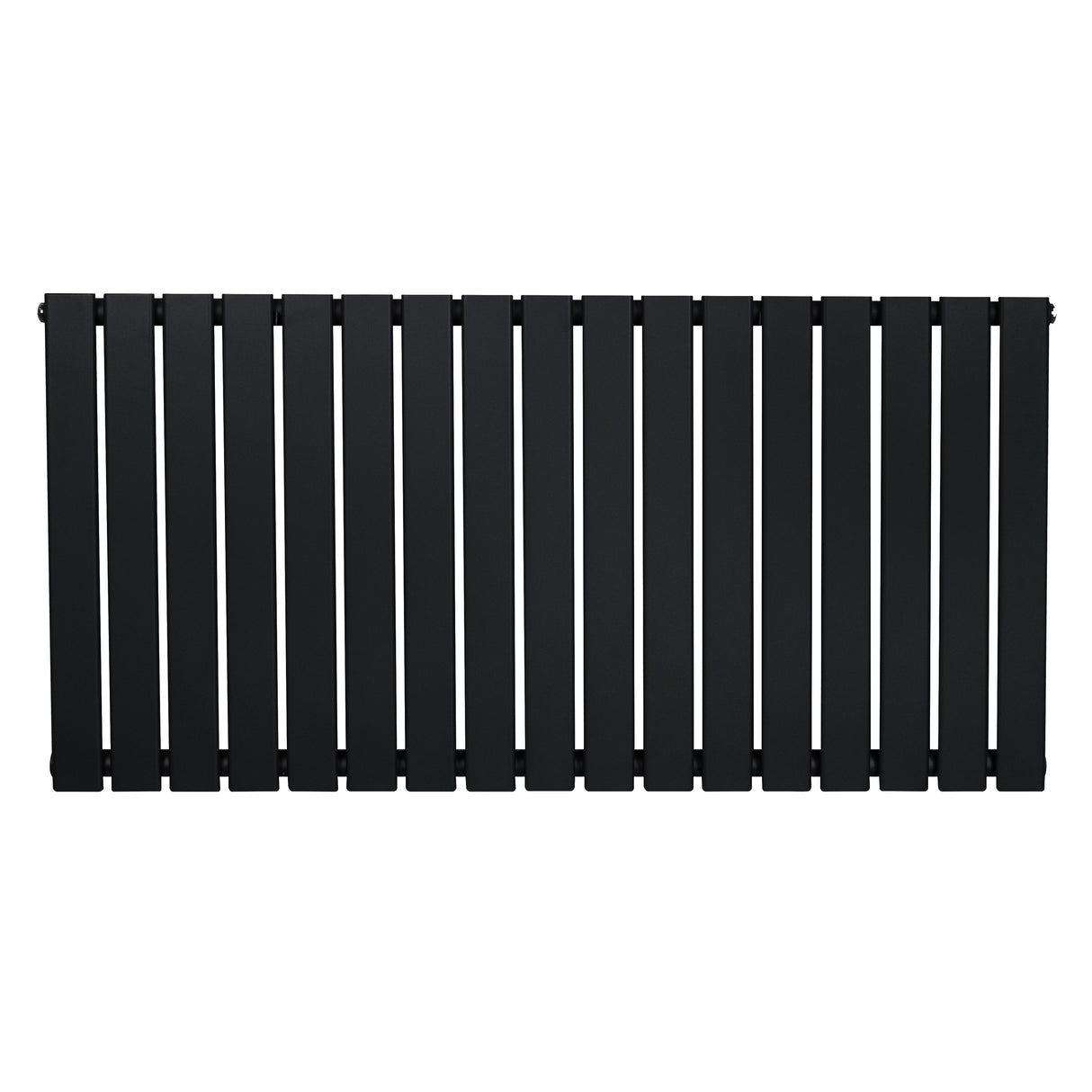 Radiateur plat noir à un panneau, dimensions 600 x 1190 mm, avec une surface lisse et des lignes épurées pour un design moderne