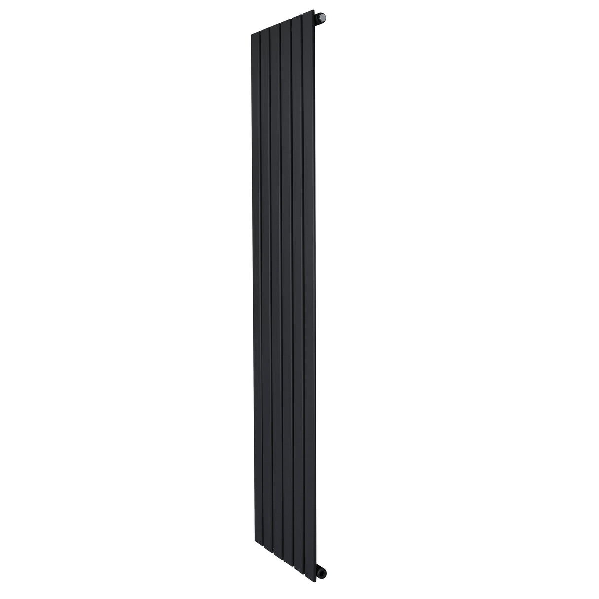 Radiateur plat noir à 1 panneau, dimensions 1800 x 420 mm, design élégant avec des lignes verticales et une finition lisse et moderne