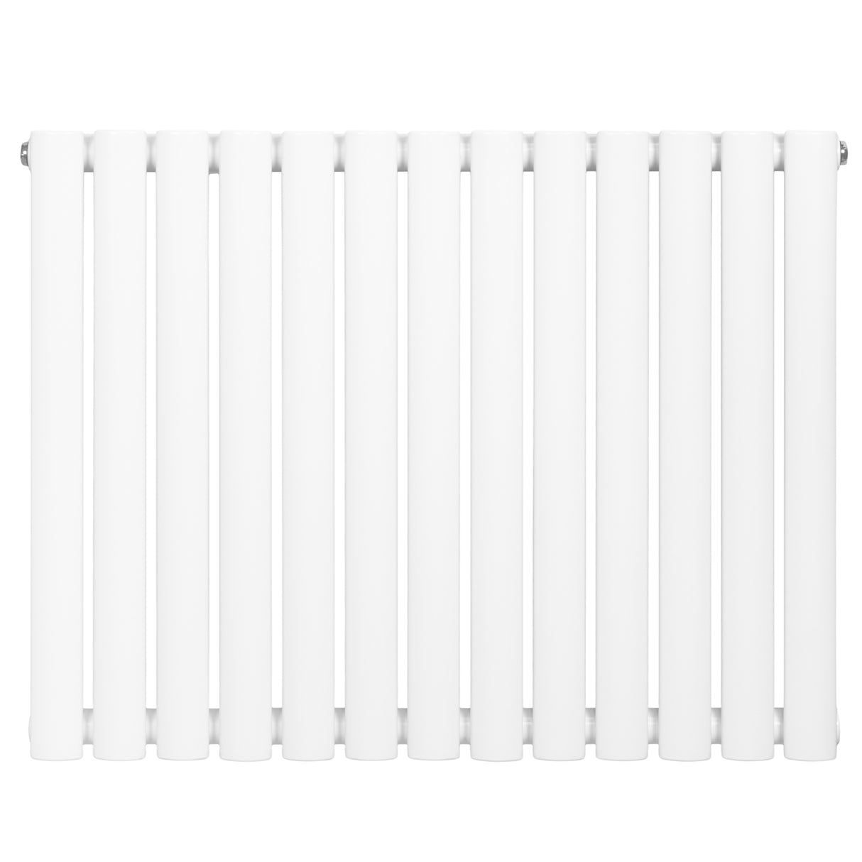 Radiateur à colonnes ovales blanc, 1 panneau, dimensions 600 x 780 mm, surface lisse et finition moderne, idéal pour le chauffage intérieur
