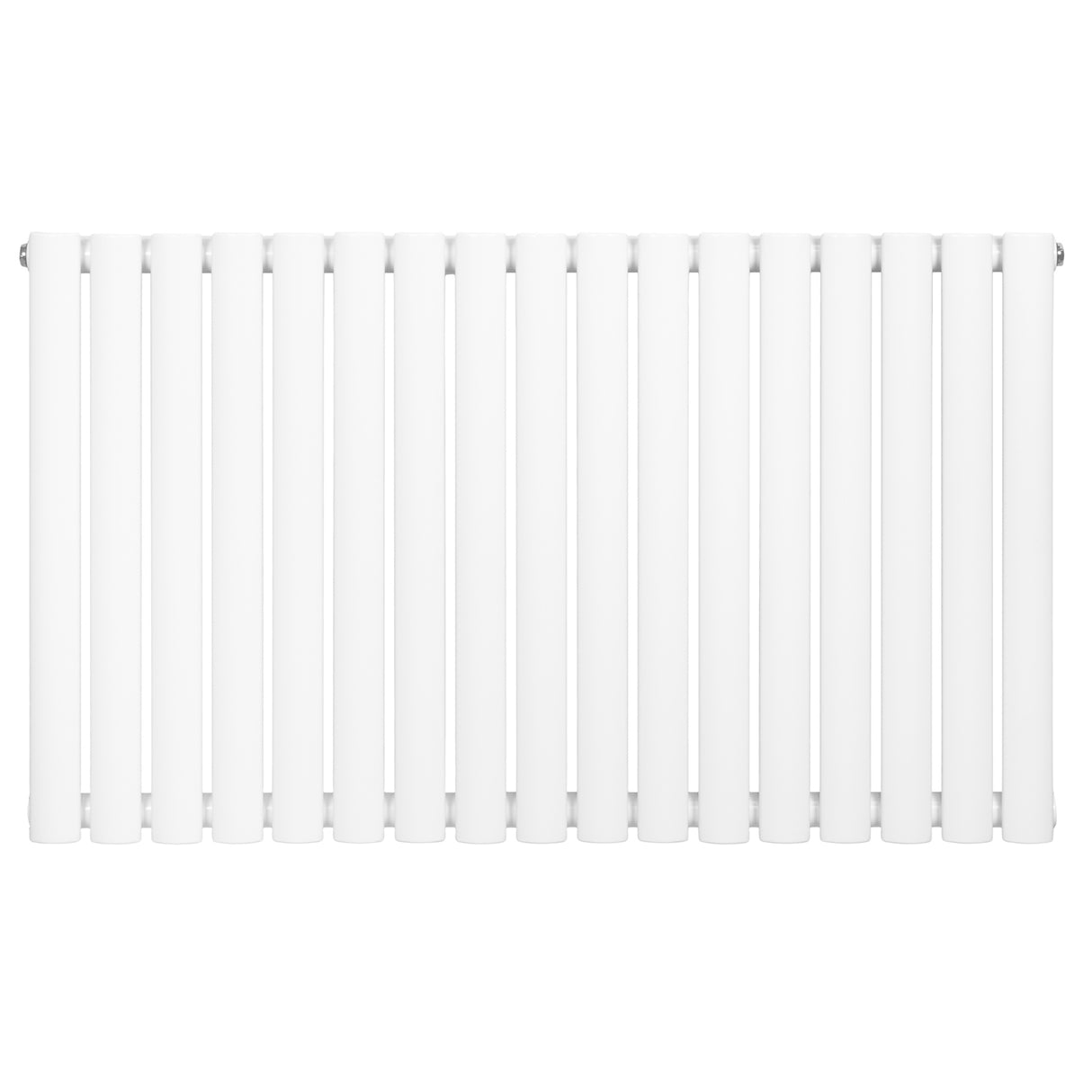 Radiateur à colonnes ovales blanc, 1 panneau, dimensions 600 x 1020 mm, surface lisse et finition mate, design moderne et épuré