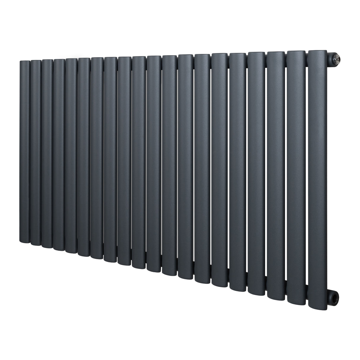 Radiateur à colonnes ovales gris anthracite, 1 panneau, dimensions 600 x 1200 mm, finition lisse et moderne, design élégant et fonctionnel