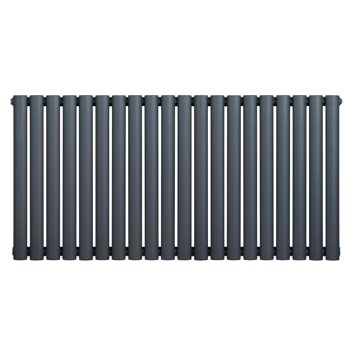Radiateur à colonnes ovales gris anthracite, 1 panneau, 600 x 1200 mm, avec une surface lisse et un design moderne et élégant