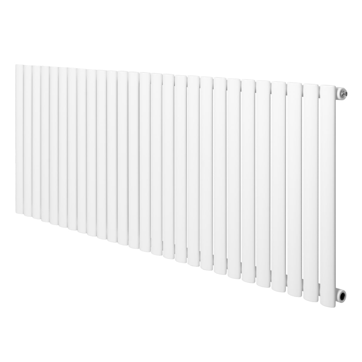 Radiateur à colonnes ovales blanc, 1 panneau, dimensions 600 x 1620 mm, surface lisse et moderne, idéal pour un intérieur élégant