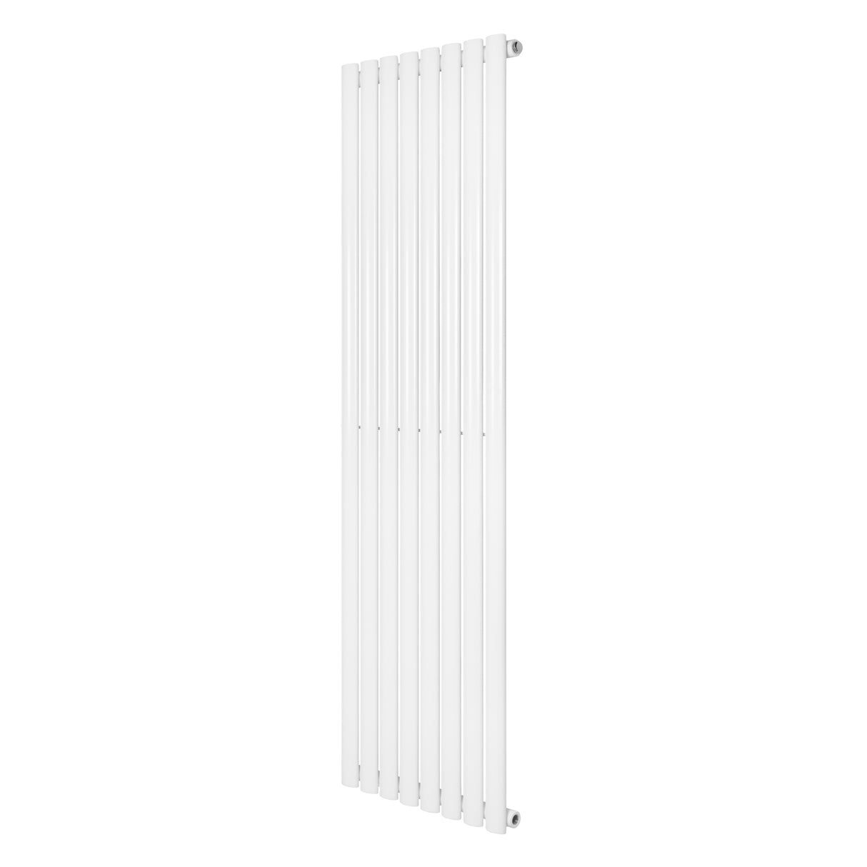 Radiateur à colonnes ovales blanc, 1600 x 480 mm, design moderne avec surface lisse et finition élégante, idéal pour un intérieur contemporain