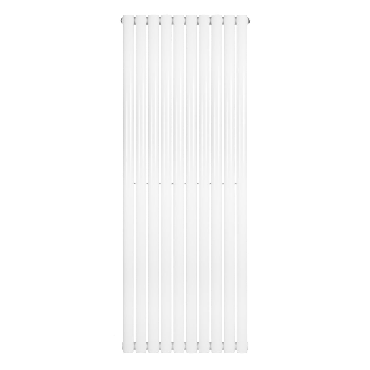 Radiateur à colonnes ovales blanc, 1600 x 600 mm, avec une surface lisse et des lignes verticales épurées, idéal pour un intérieur moderne