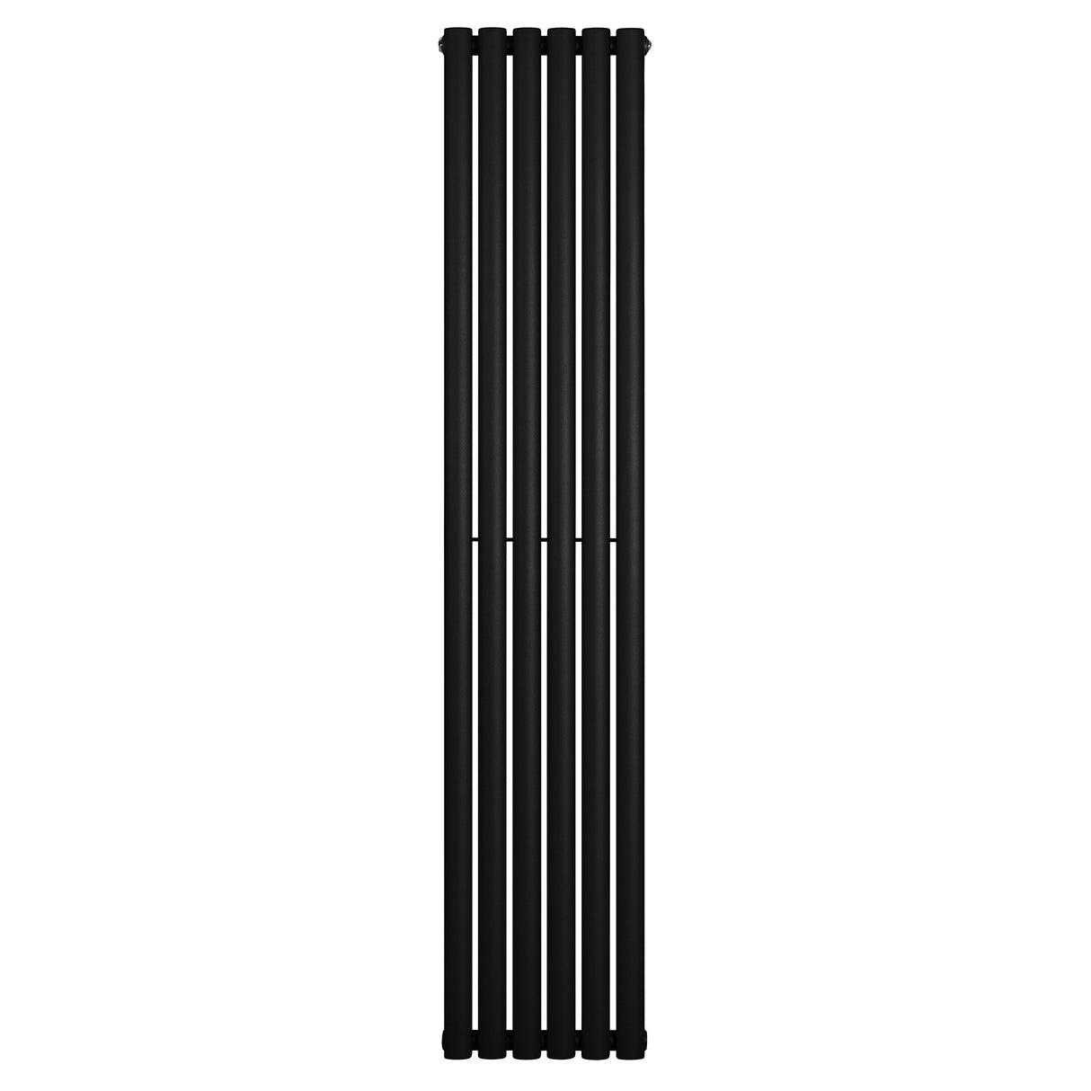 Radiateur à colonnes ovales noir, 1800 x 360 mm, avec un design élégant et moderne, idéal pour un chauffage efficace et stylé
