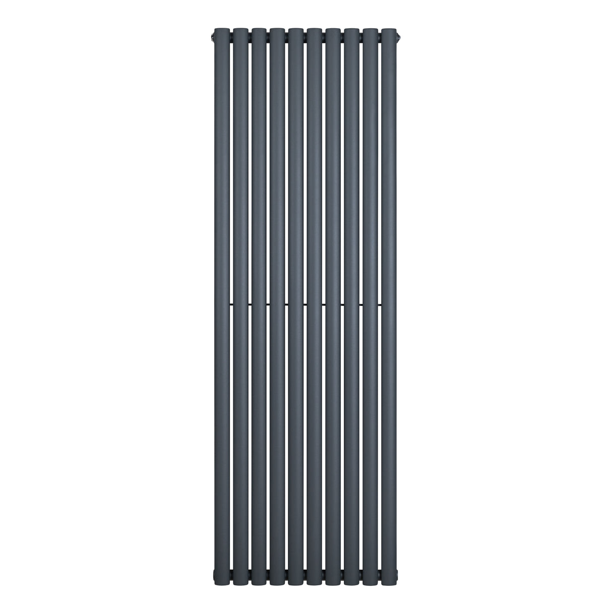 Radiateur à colonnes ovales gris anthracite, 1 panneau, dimensions 1800 x 600 mm, surface lisse et finition moderne