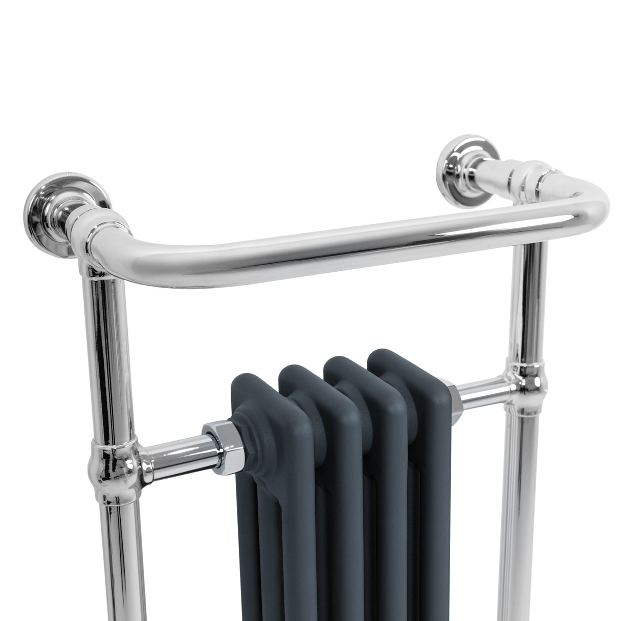 Radiateur Traditionnel Sèche-Serviettes - 950 mm x 480 mm - Gris Anthracite