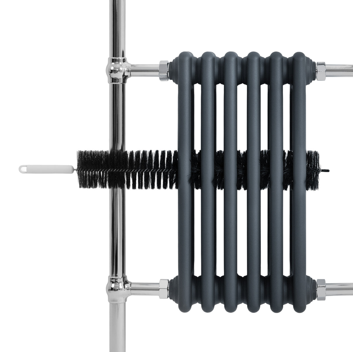 Radiateur Traditionnel Sèche-Serviettes - 950 mm x 570 mm - Gris Anthracite