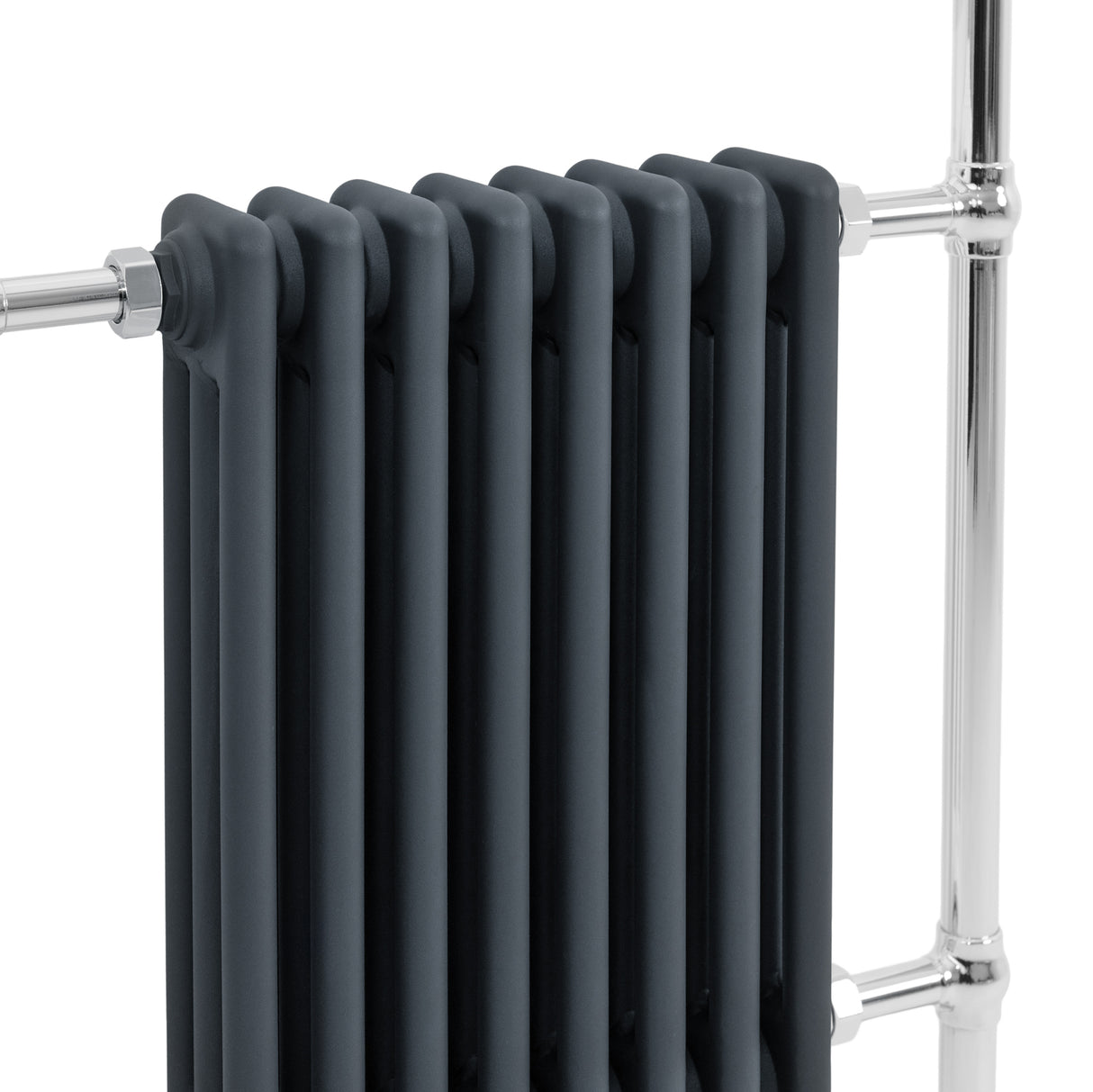 Radiateur Traditionnel Sèche-Serviettes - 950 mm x 660 mm - Gris Anthracite