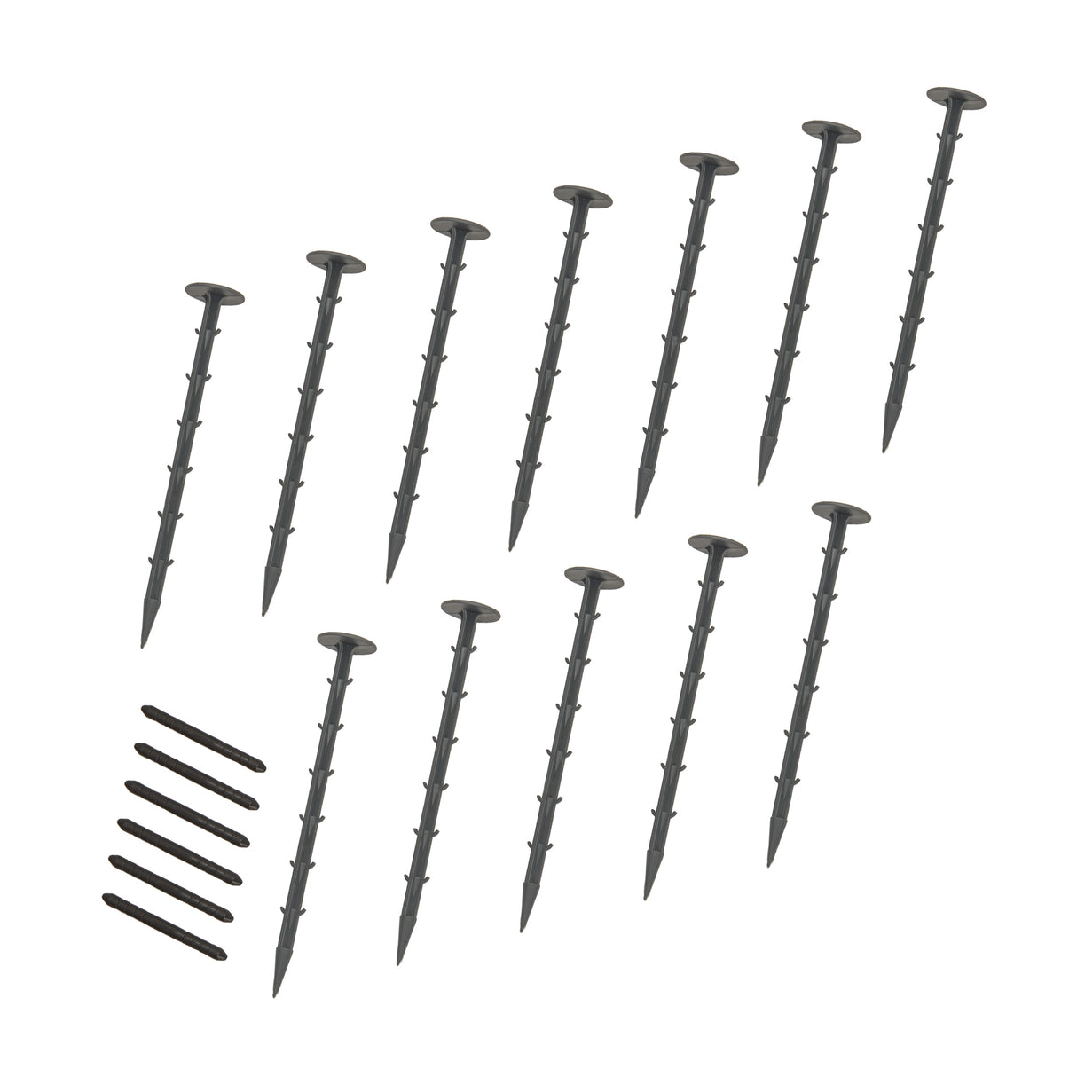 Lot de 4 Bordures de Jardin Flexibles en Caoutchouc 1,2 m - Gris