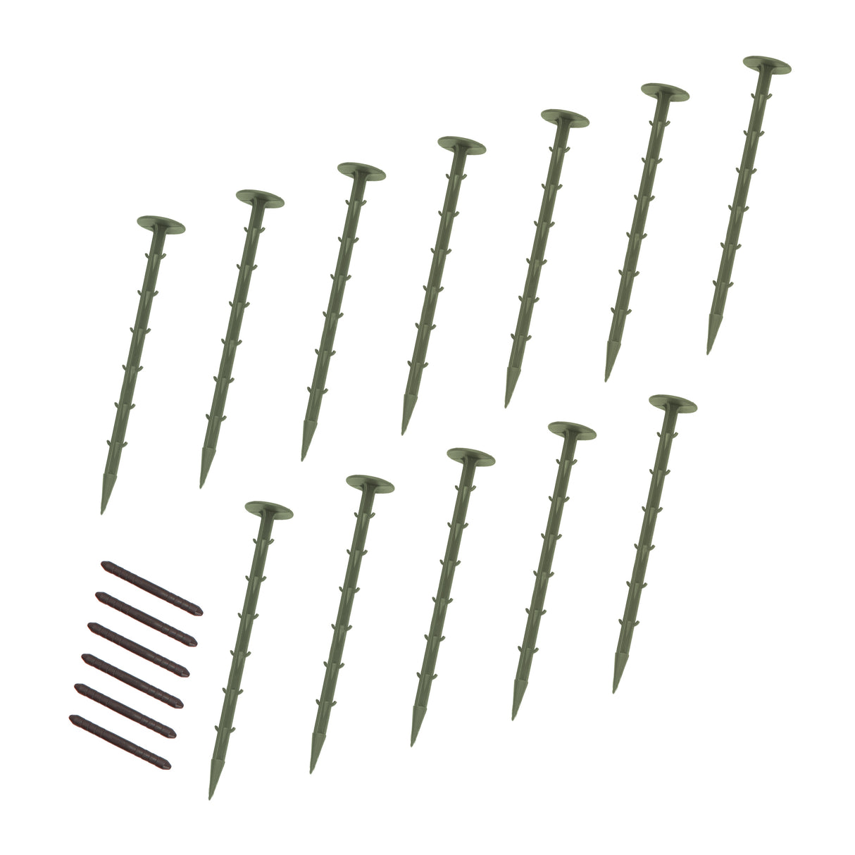 Lot de 6 Bordures de Jardin Flexibles en Caoutchouc 1,2 m - Vert