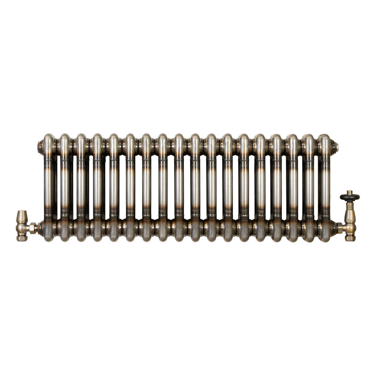 Radiateur Traditionnel à 2 Colonnes & Vannes - 600 x 830 mm - Métal Brut