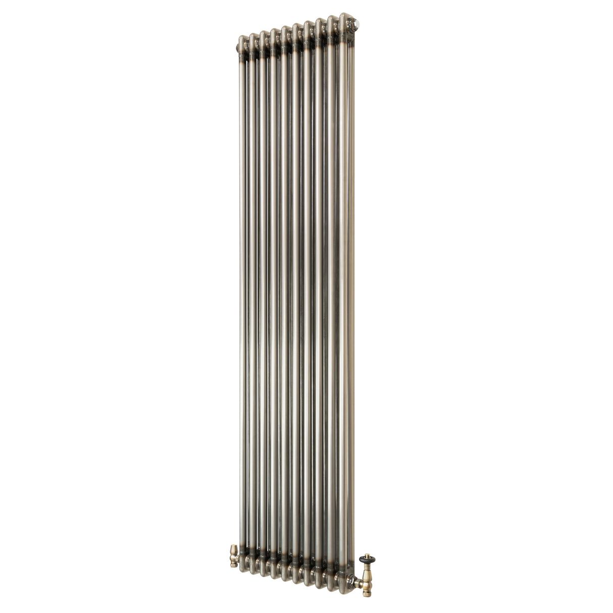 Radiateur Traditionnel à 2 Colonnes & Vannes - 1800 x 470 mm - Métal Brut