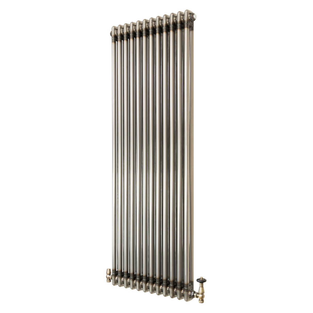 Radiateur Traditionnel à 2 Colonnes & Vannes - 1800 x 560 mm - Métal Brut