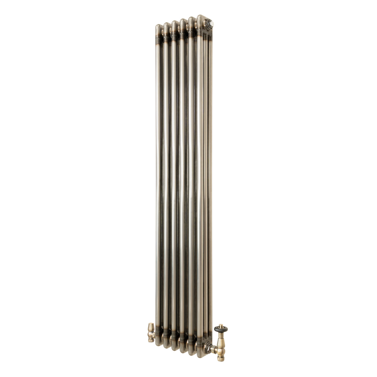 Radiateur Traditionnel à 3 Colonnes & Vannes - 1500 x 290 mm - Métal Brut