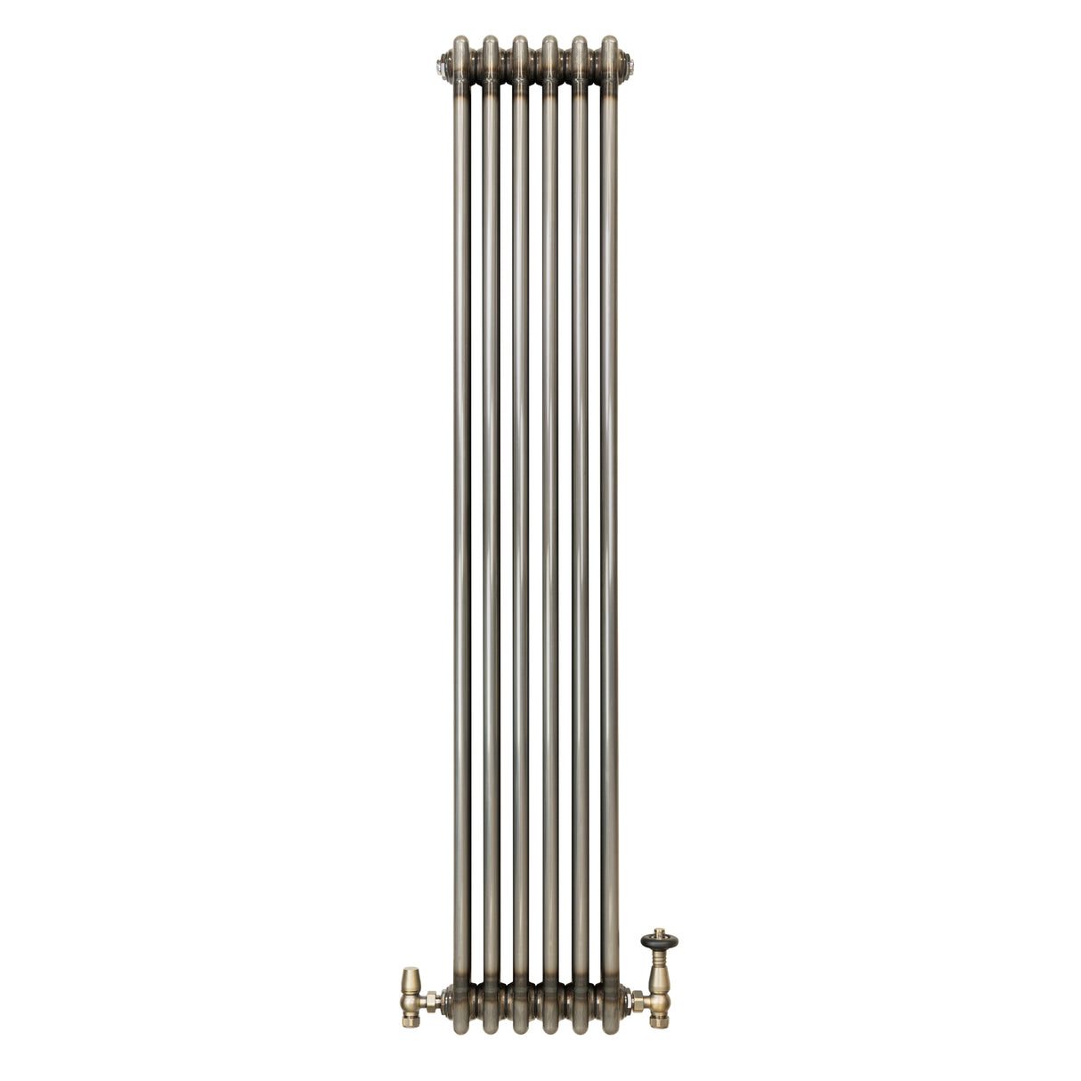 Radiateur Traditionnel à 3 Colonnes & Vannes - 1500 x 290 mm - Métal Brut