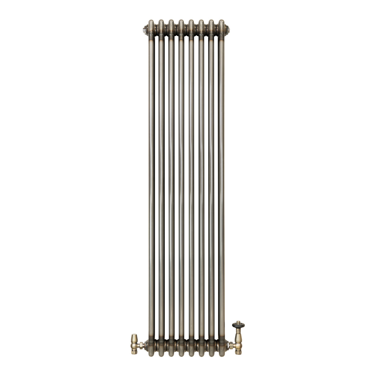 Radiateur Traditionnel à 3 Colonnes & Vannes - 1500 x 470 mm - Métal Brut