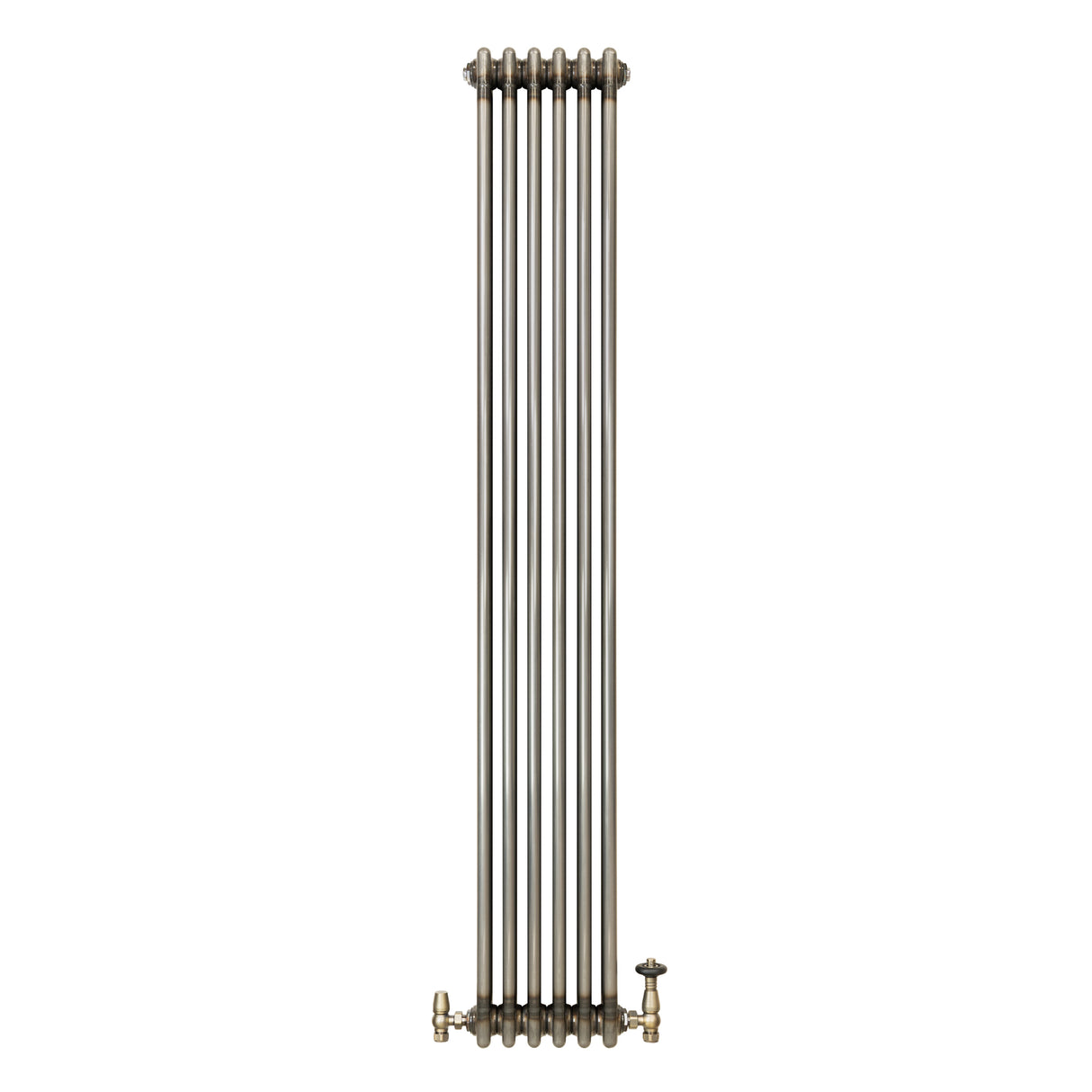 Radiateur Traditionnel à 3 Colonnes & Vannes - 1800 x 290 mm - Métal Brut
