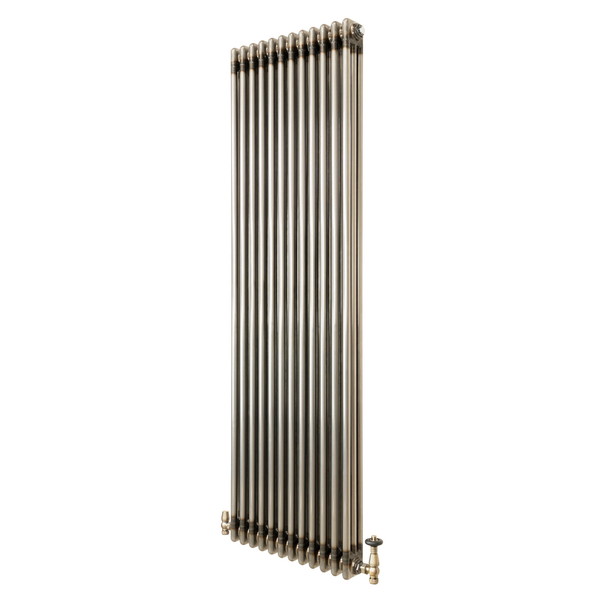 Radiateur Traditionnel à 3 Colonnes & Vannes - 1800 x 560 mm - Métal Brut
