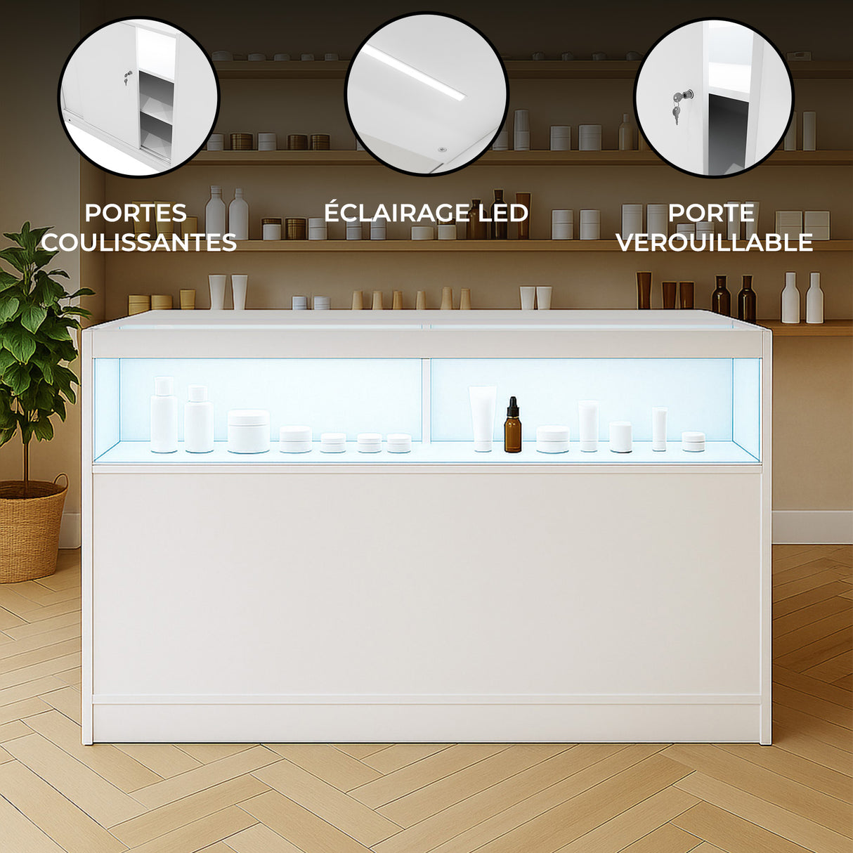 Comptoir de Vente à LED - Blanc B1500