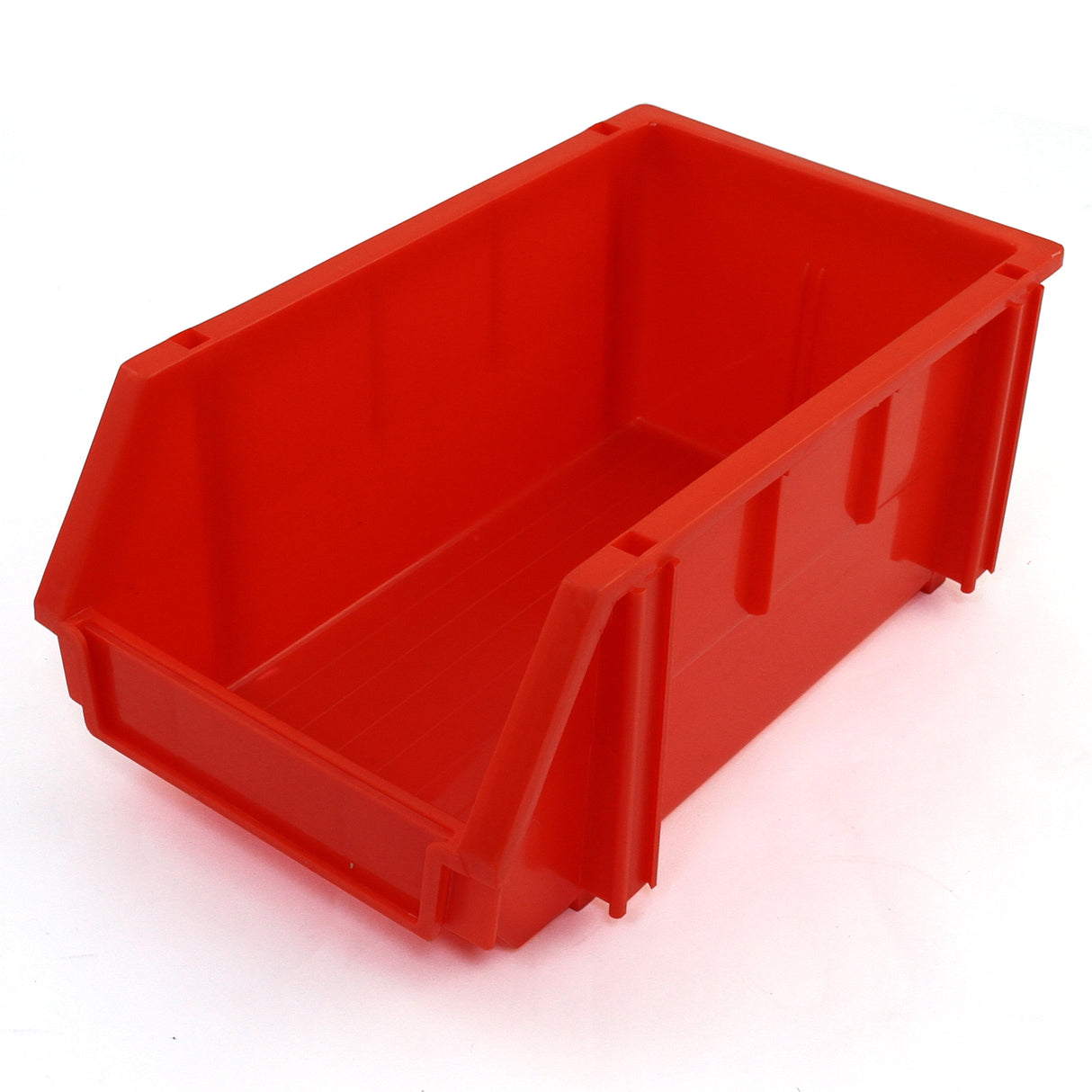 Casier utilitaire en acier rouge et gris « Firecracker », avec une forme rectangulaire, idéal pour le rangement dans un van