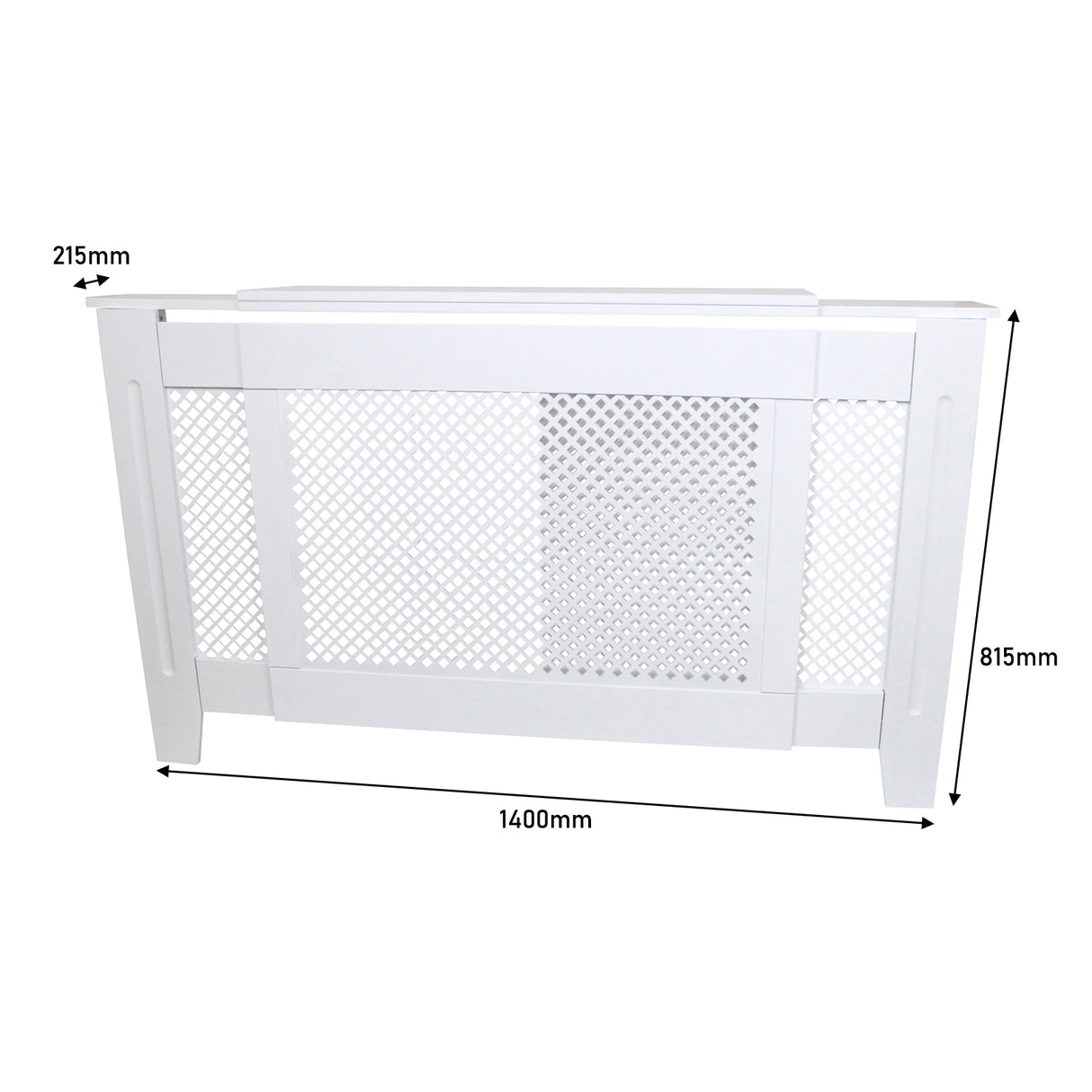 Cache Radiateur en MDF Blanc Ajustable de 140 cm à 192 cm