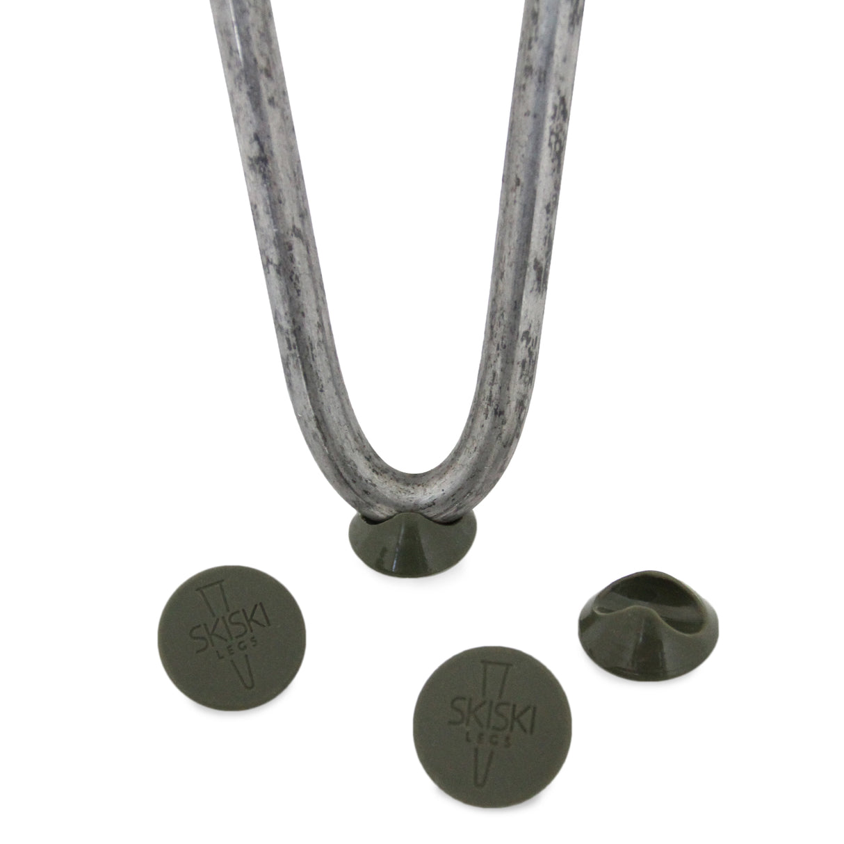Embouts de protection gris en silicone pour pieds de table, forme conique, surface lisse, adaptés aux pieds de 10 mm de diamètre