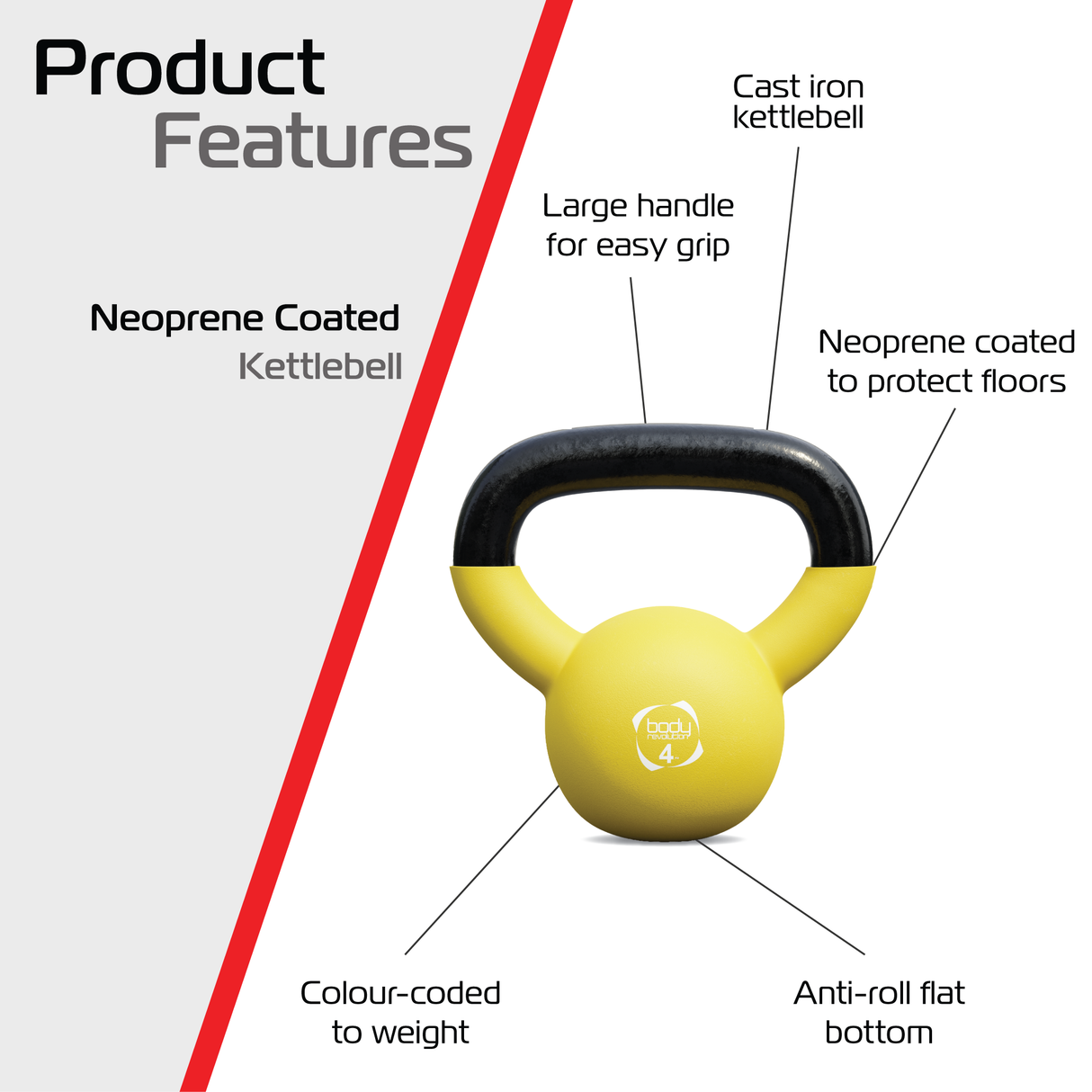Kettlebell en Néoprène 4 kg
