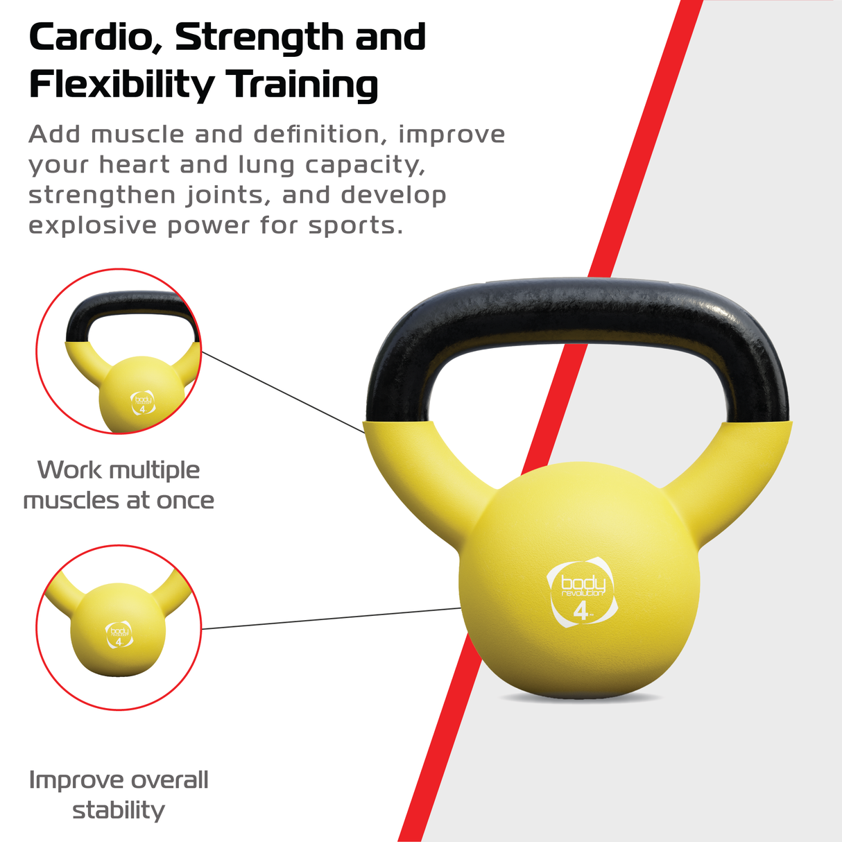 Kettlebell en Néoprène 4 kg