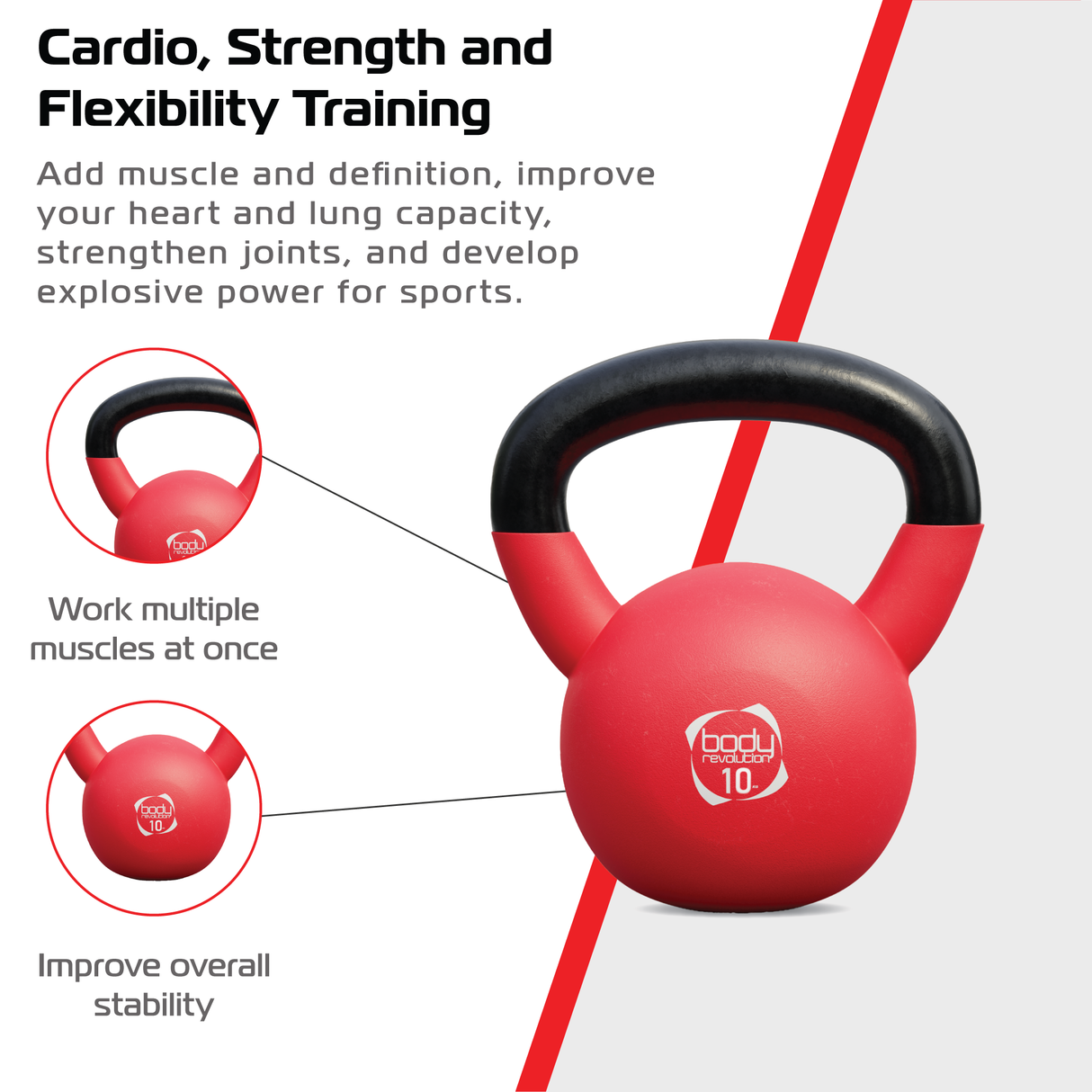 Kettlebell en Néoprène 10 kg