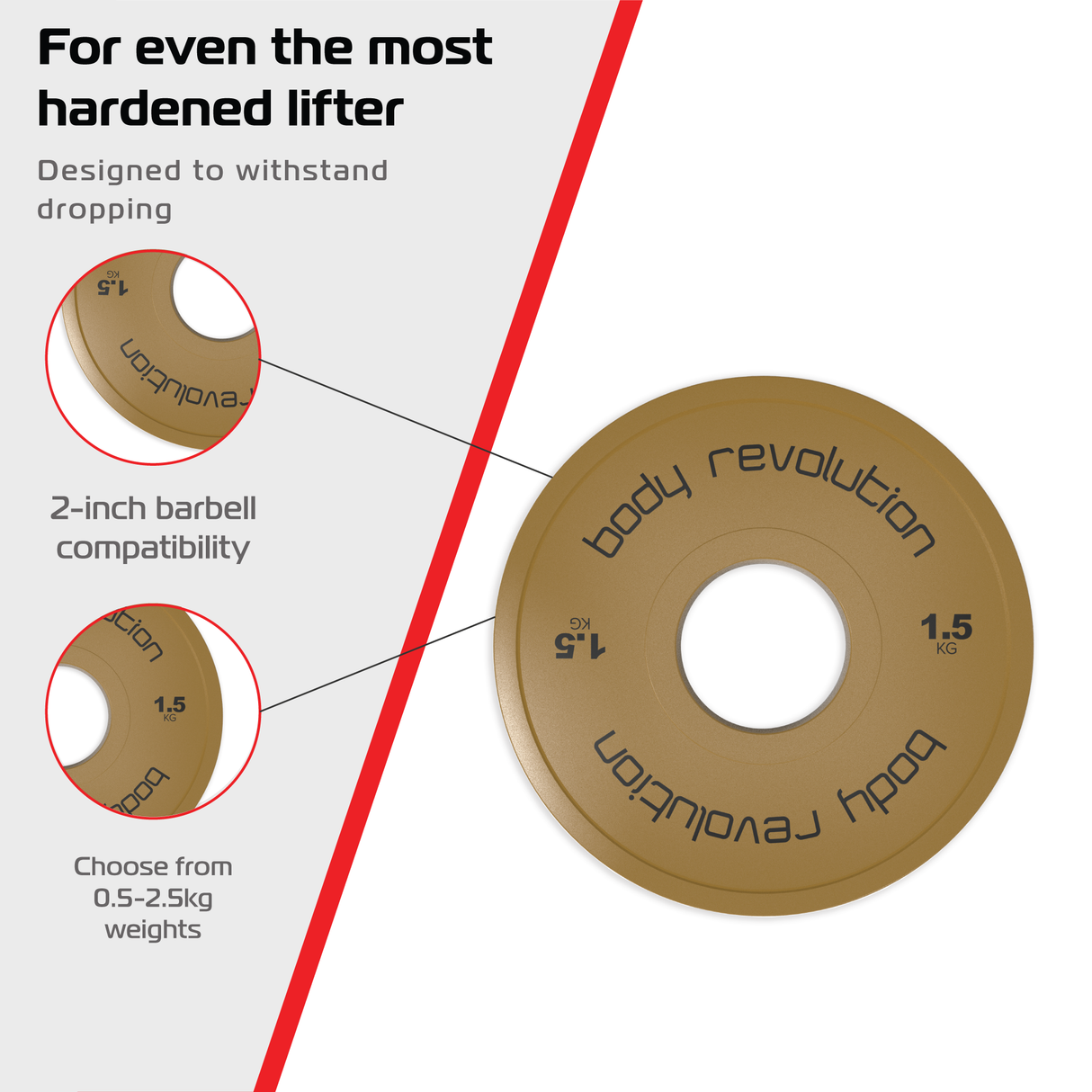 2 Disques de Musculation Fractionnés de 3 kg (2 x 1,5 kg)