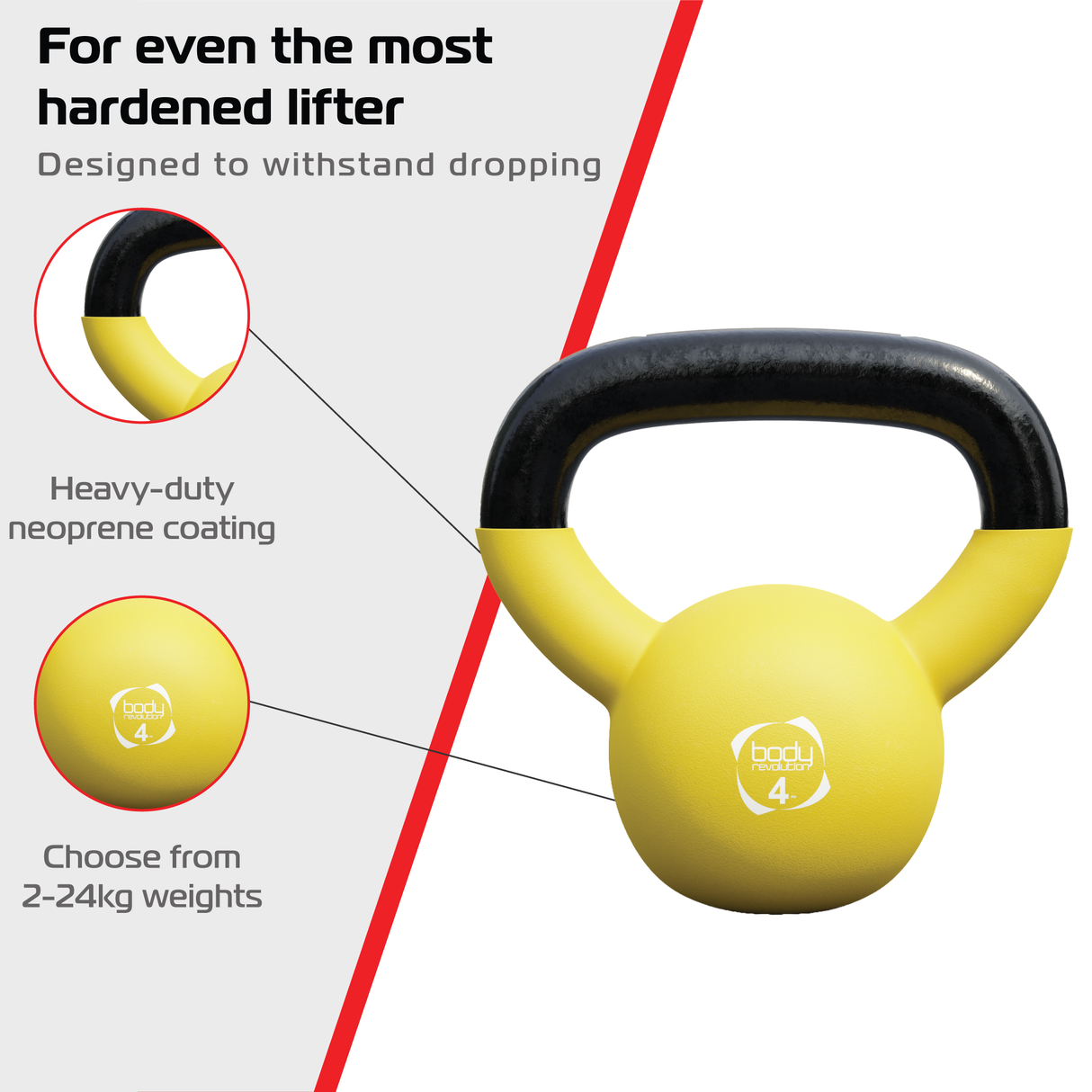 Kettlebell en Néoprène 4 kg