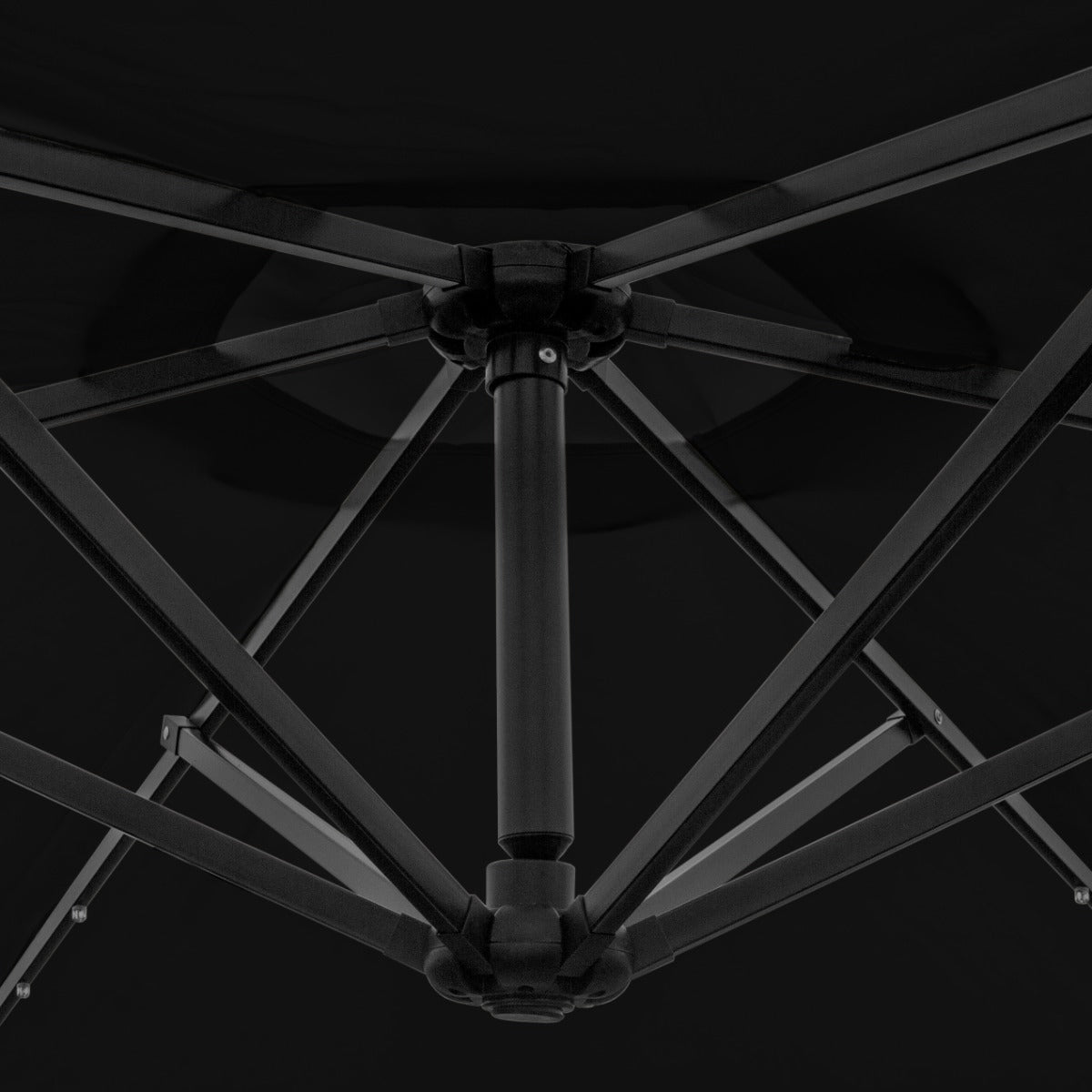 Parasol Noir 3m avec LED's Intégrés