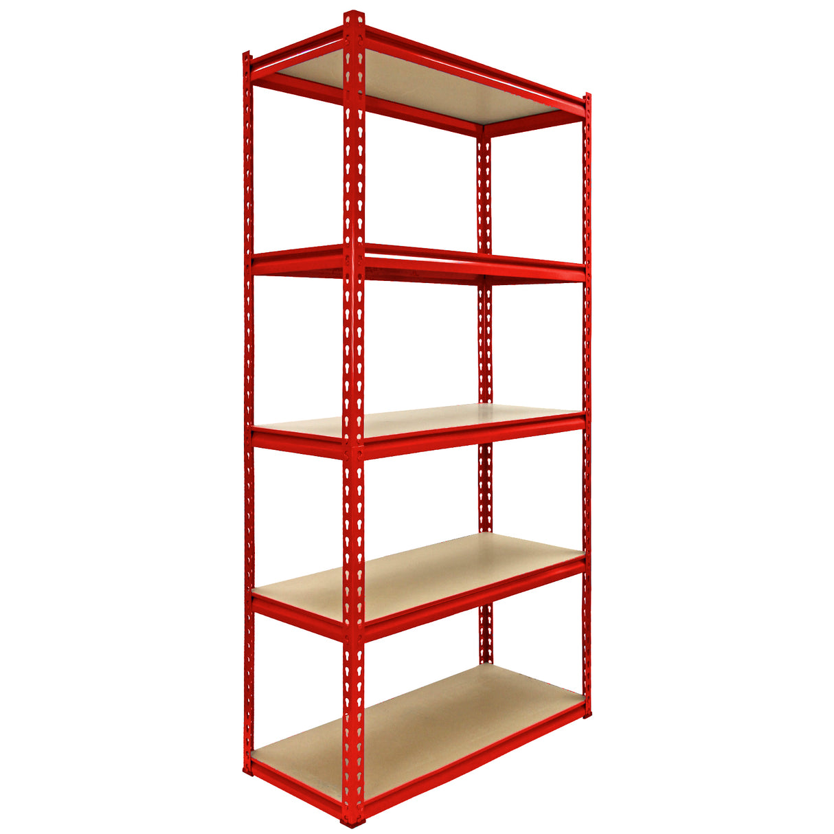 Monster Racking - Lot de 1 Rayonnage d'Angle Z-Rax en Acier Rouge & 4 Rayonnages Z-Rax 90cm x 45cm x 183cm