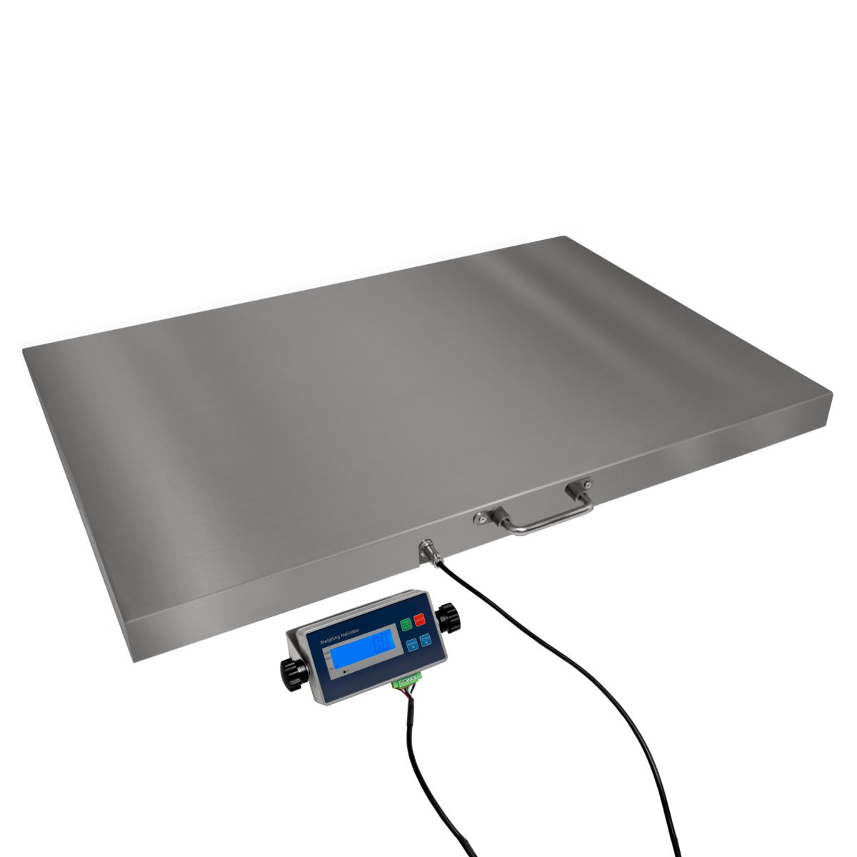 Balance vétérinaire T-Mech 60 x 90 cm en acier inoxydable, surface lisse et résistante, avec écran numérique et commandes intuitives