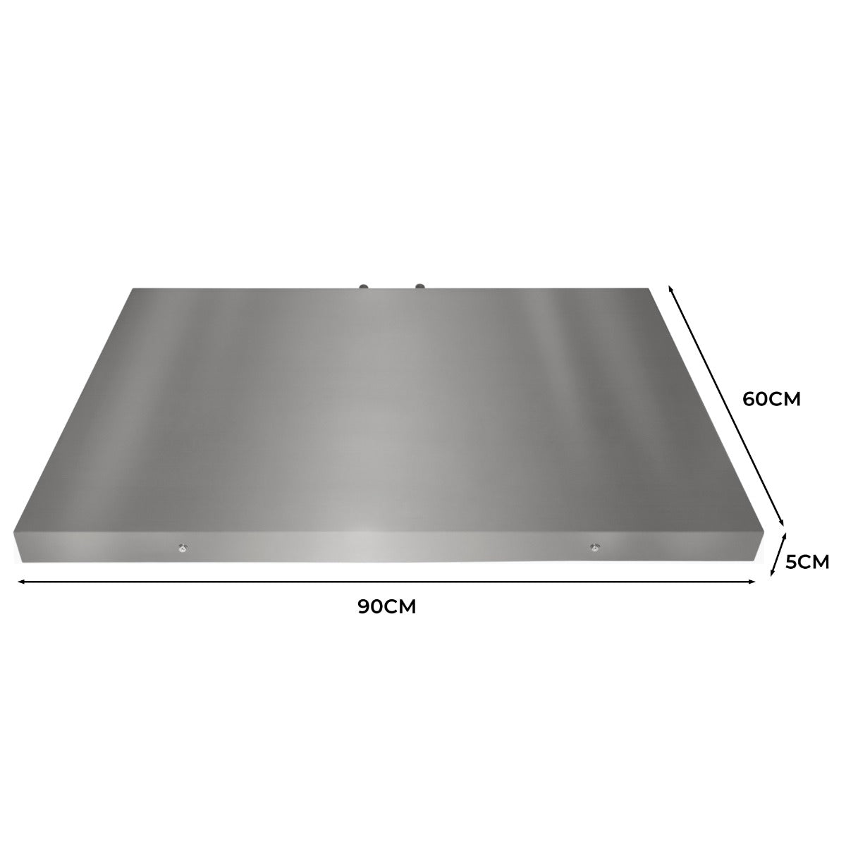 Planche vétérinaire en acier inoxydable, dimensions 60 x 90 cm, surface lisse et brillante, idéale pour les soins animaliers