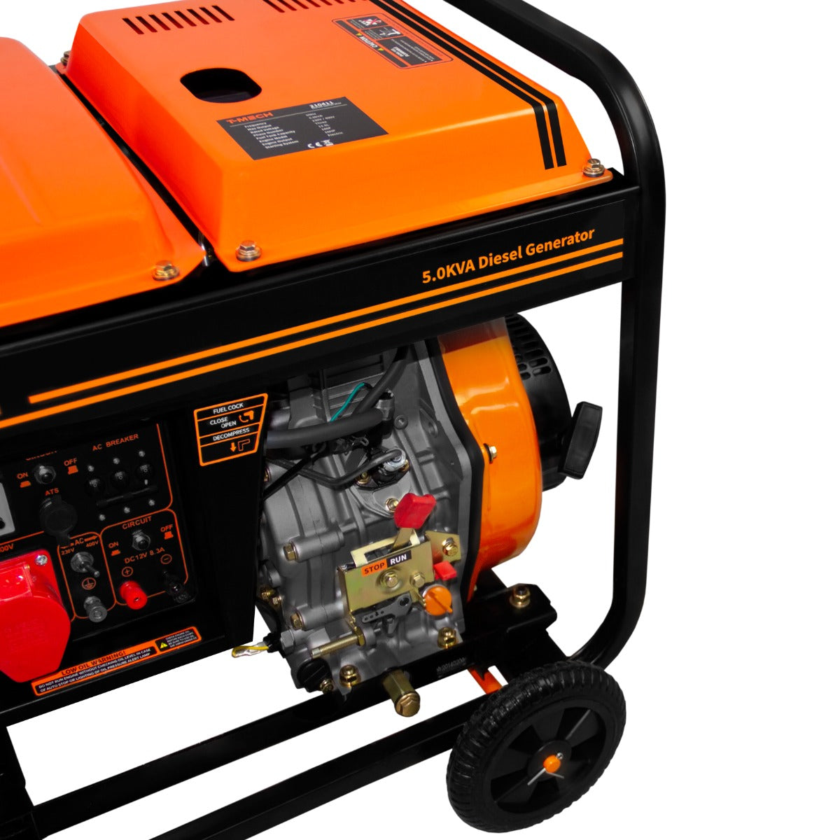 T-Mech Générateur à Diesel Triphasé à Cadre Ouvert - 5 000 W